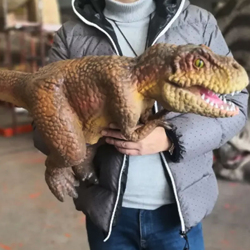 Handmade dinosaur puppet