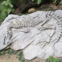Concrete Dinosaur Stone Carving Statue