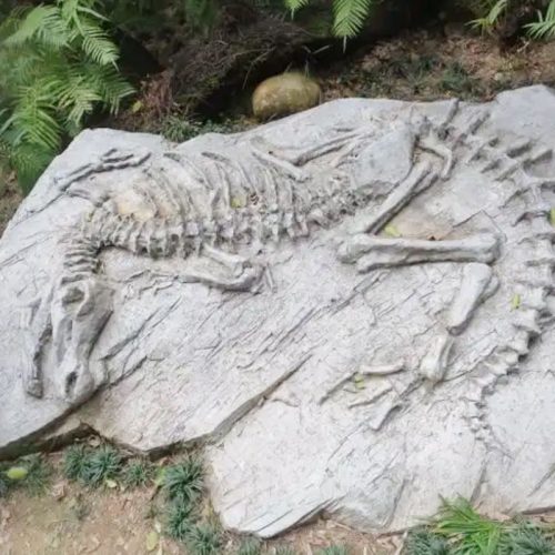 Concrete Dinosaur Stone Carving Statue