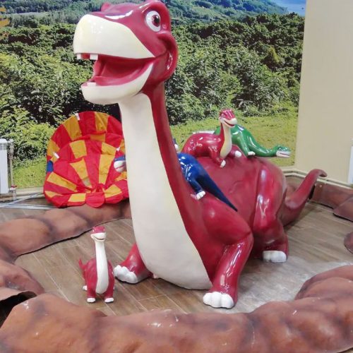 Outdoor Life-size Fiberglass Dinosaur Yard Statue Models