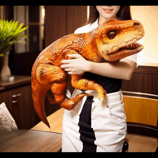 dinosaur hand puppets with movemens
