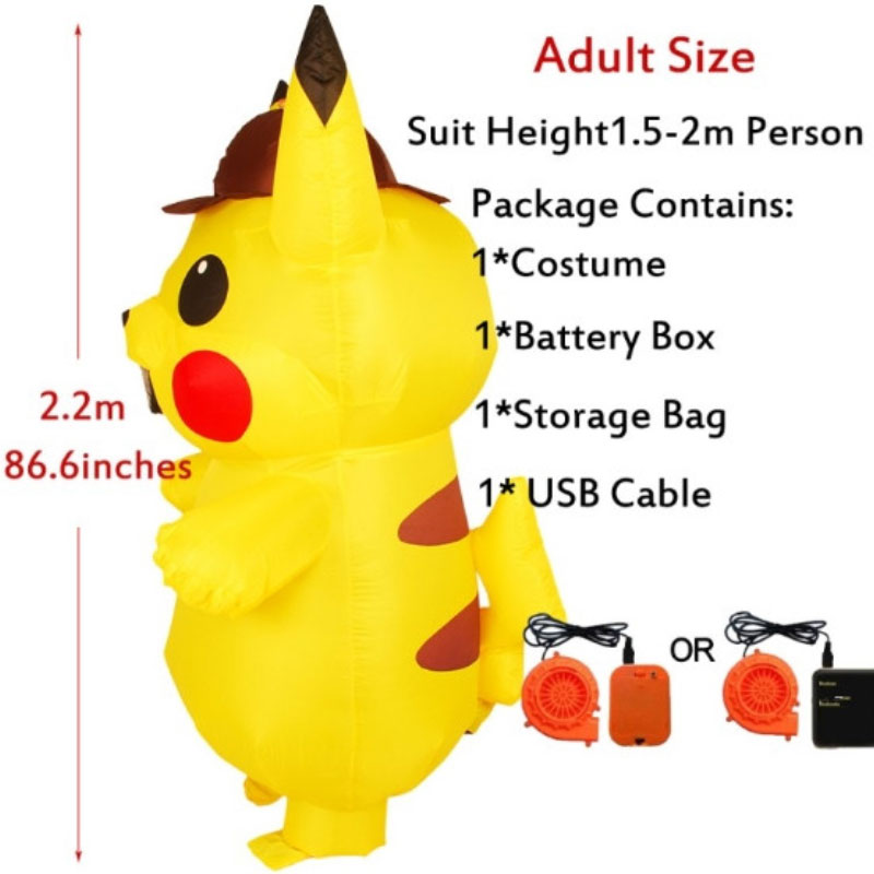Inflatable Pikachu Costume Size